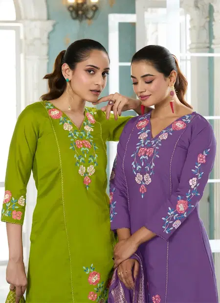Orion By Karissa Heavy Viscose Roman Kurti With Bottom Dupatta